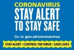 a government poster about coronavirus stating "Stay alert to stay safe"