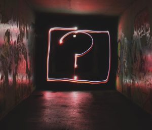 a question mark