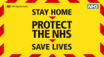 Stay home. Protect the NHS. Save Lives. poster