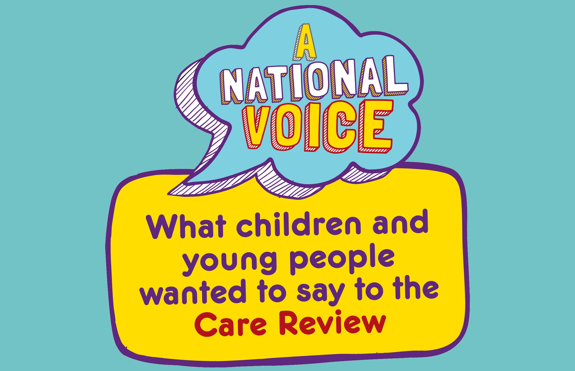 a poster for A National Voice's report into what children and young people wanted to say to the care review