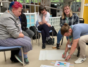 a photo of people at the youth voice Saturday event