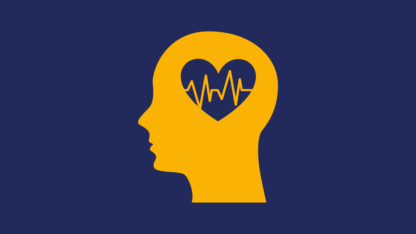 a graphic of a person's head with a heart