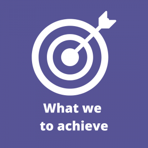 A graphic of a target with an arrow in the bullseye