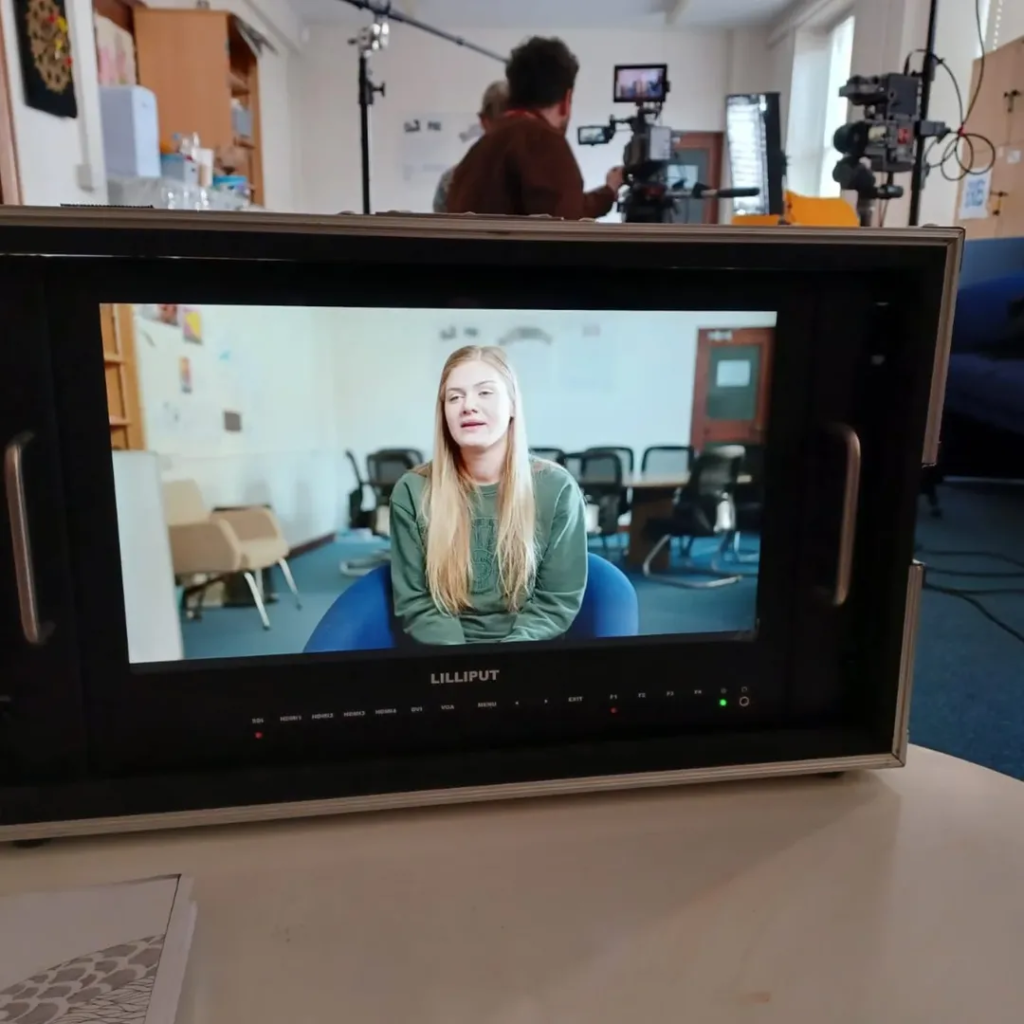 Mia did a great job being professionally filmed for training!