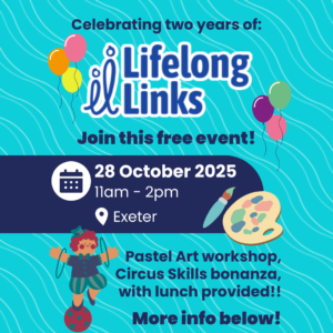 a graphic with lifelong links' logo and text reading: celebrating two years of lifelong links! join this free event